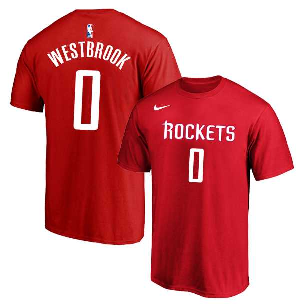 Houston Rockets 0 Russell Westbrook Red Nike T-Shirt,We sell and wholesale Houston Rockets 0 Russell Westbrook Red Nike T-Shirt on line form chian!